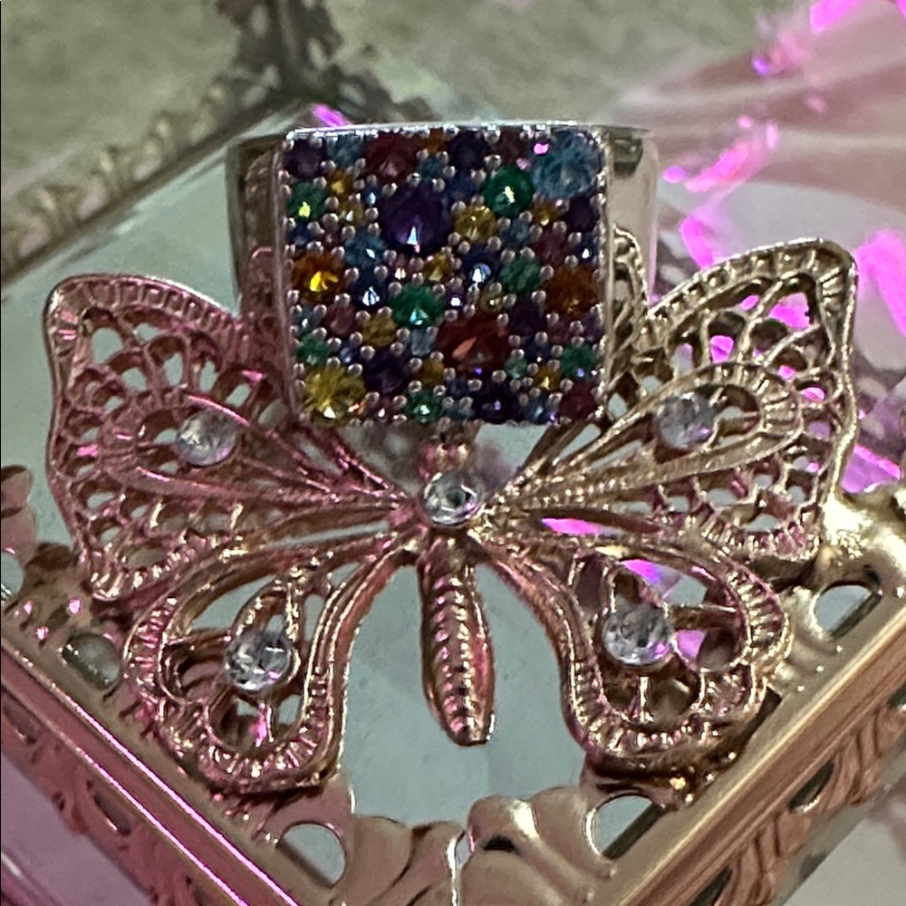 Multicolor Gemstone 925 Th Ring - image 4